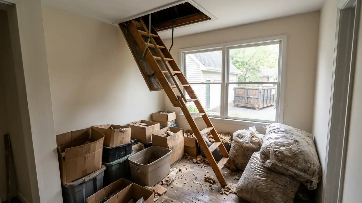Attic and Crawl Space Cleanout Dumpsters in Nashville and Middle Tennessee