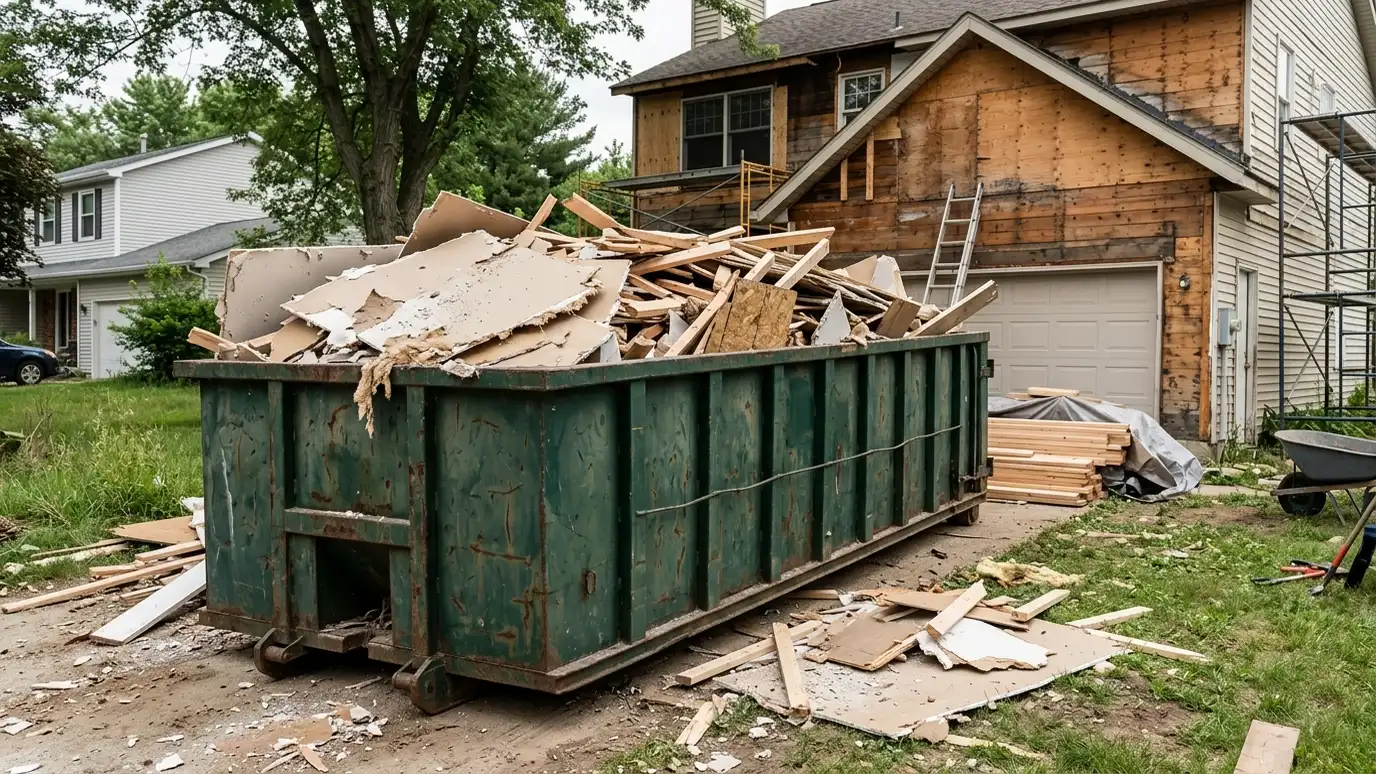 Drywall and Framing Debris Dumpsters in Nashville and Middle Tennessee