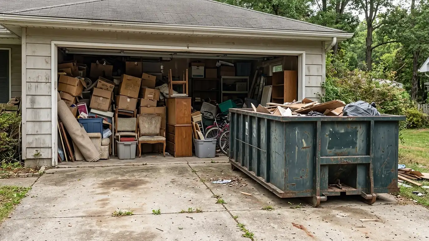 Garage and Basement Cleanout Dumpsters in Nashville and Middle Tennessee
